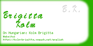 brigitta kolm business card